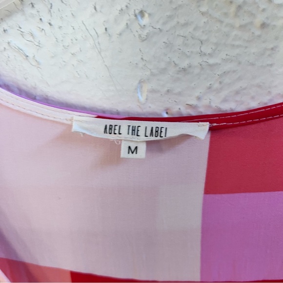 Abel the Label orange geo print high low dress - Picture 8 of 9